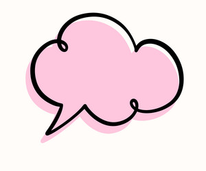 chat speech bubble message text cloud shape vector image