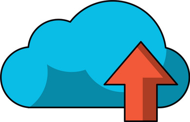 Cloud computing upload symbol vector