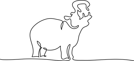 Hippo silhouette symbol vector