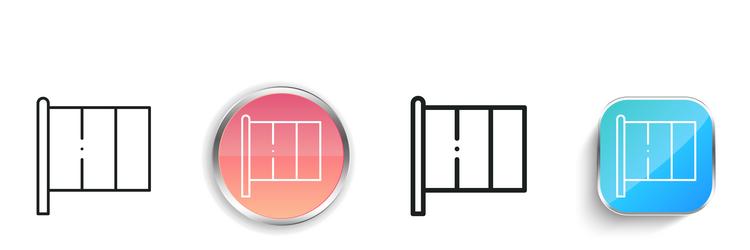 italy icon thin linear regular and button style vector image