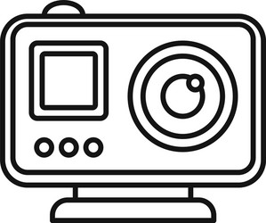 modern action camera icon outline style vector