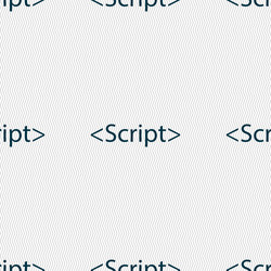 Script sign icon javascript code symbol seamless vector