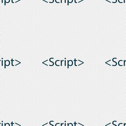 Script sign icon javascript code symbol seamless vector