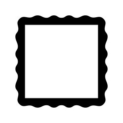 square frame with undulated edges shape vector image