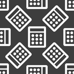 Calculator web icon flat design seamless pattern vector