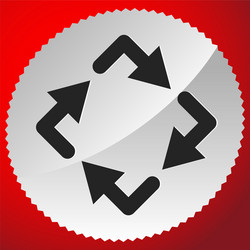 Circular arrows icon rotating clockwise vector