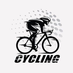 Cycling Race Silhouette Vector Image