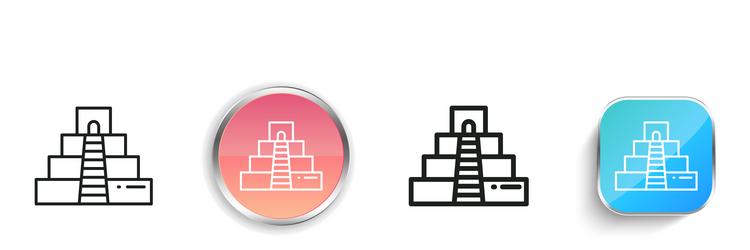 itza icon thin linear regular and button style vector image