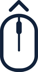 scroll down up computer mouse icon symbol flat vector