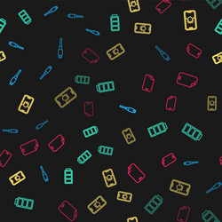 set line usb cable cord battery system bug vector image