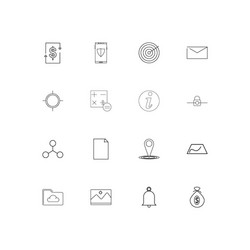 web linear thin icons set outlined simple vector image
