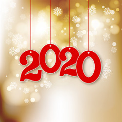 abstract new year background with 2020 vector image
