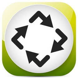 circular arrows icon rotating clockwise vector