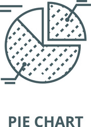 pie chart line icon linear concept vector image