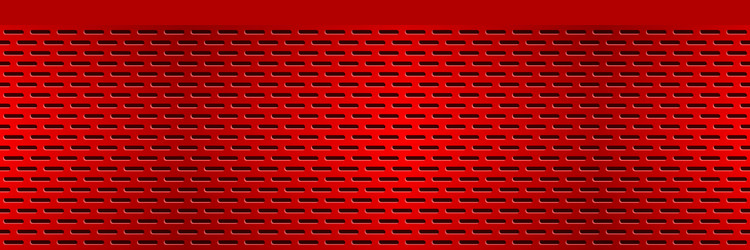 structured red perforated metal texture header vector image