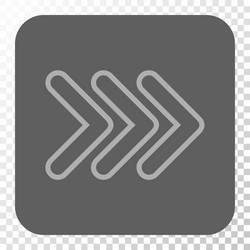 triple pointer right rounded square button vector image