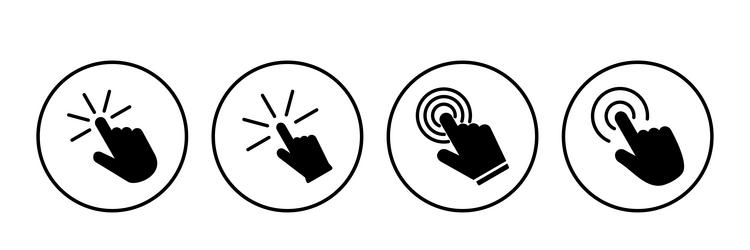 click icon cursor pointer sign vector image