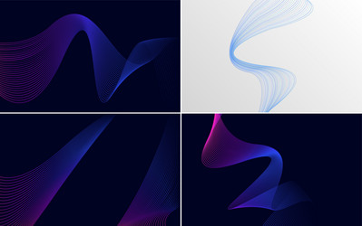 collection of geometric minimal lines pattern set vector image