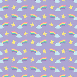 Cute rainbow with star Royalty Free Vector Image