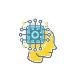 machine learning artificial neural network ai vector image