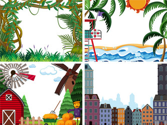set of different frame design vector image