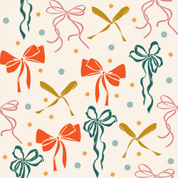 a seamless pattern background with colorful bows vector image
