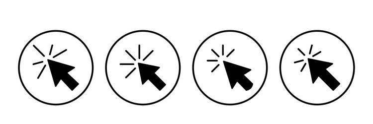 click icon cursor pointer sign vector image