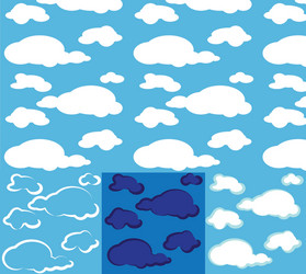 Cloudscape Seamless Pattern vector image