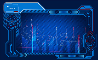 Computer non-symmetrical graphic presentation vector