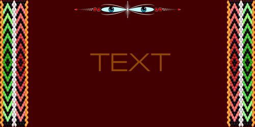 Frame for text with a pattern on bedouin fabric vector
