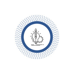 idea insight key lamp lightbulb line icon isolated vector image