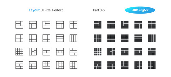 layout ui pixel perfect well-crafted thin vector image