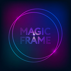 magic frame gradient abstract lights lines text vector image