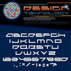Modern Technology Font Display vector image