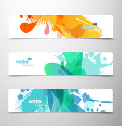 set of abstract colorful web headers vector image