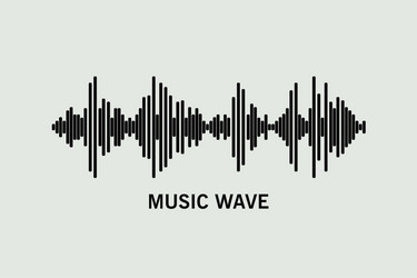 Black music wave vector