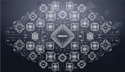 modern background with futuristic user interface vector image