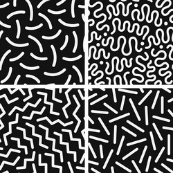 Seamless patterns with lines vector