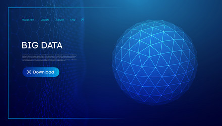technology sphere digital background cloud vector image