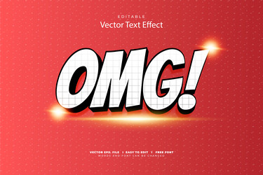 3d text effect editable vector image