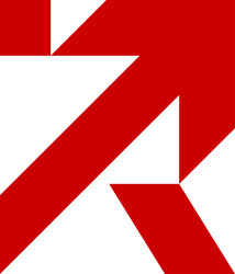 abstract red arrow pointing up vector image