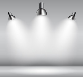 background with lighting lamp empty space vector image