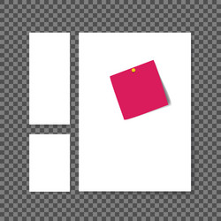 Paper mockups white blank template Royalty Free Vector Image