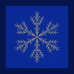 flat shading style icon snowflake vector image