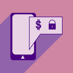 Flat with shadow icon stylish mobile application vector