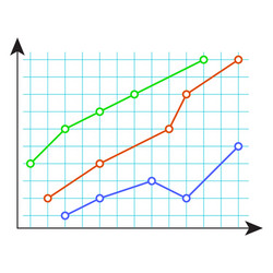 graphic with color line and dots vector image