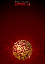 Hi-Tech Globe Technology Background vector image