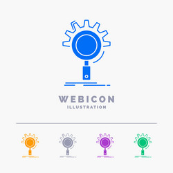 seo search optimization process setting 5 color vector image