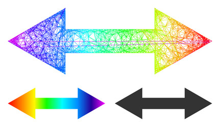 Spectrum hatched gradient horizontal flip icon vector
