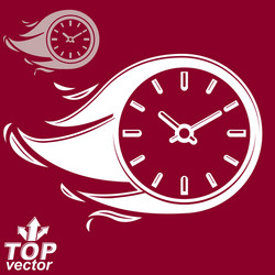 timer with burning flame includes invert version vector image
